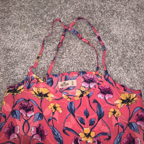 Hollister Pink Multicolor Floral Blouse size S - Picture 6 of 10